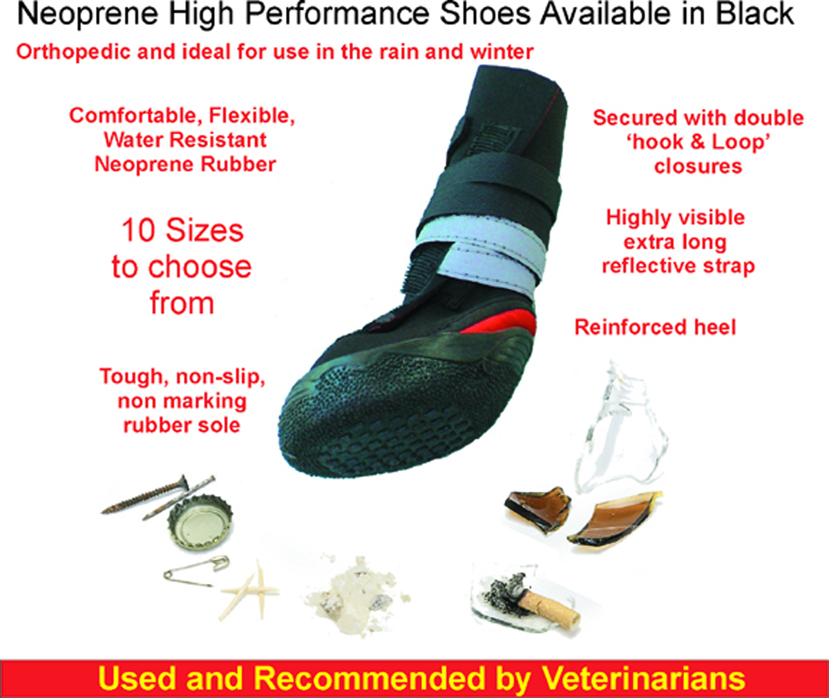 Neoprene Orthopaedic High Performance™ Outdoor Shoes / Dog Boots XS to XXL