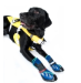 Neo-Paws yellow life vest jacket for dogs flotation and safety